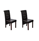VidaXL Eetkamerstoelen 2 st kunstleer bruin