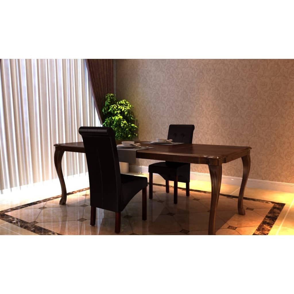 VidaXL Eetkamerstoelen 2 st kunstleer bruin