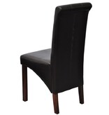 VidaXL Eetkamerstoelen 2 st kunstleer bruin