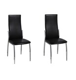 VidaXL Eetkamerstoelen 2 st kunstleer zwart