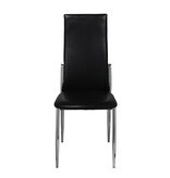VidaXL Eetkamerstoelen 2 st kunstleer zwart