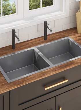 VidaXL Gootsteen handgemaakt roestvrij staal