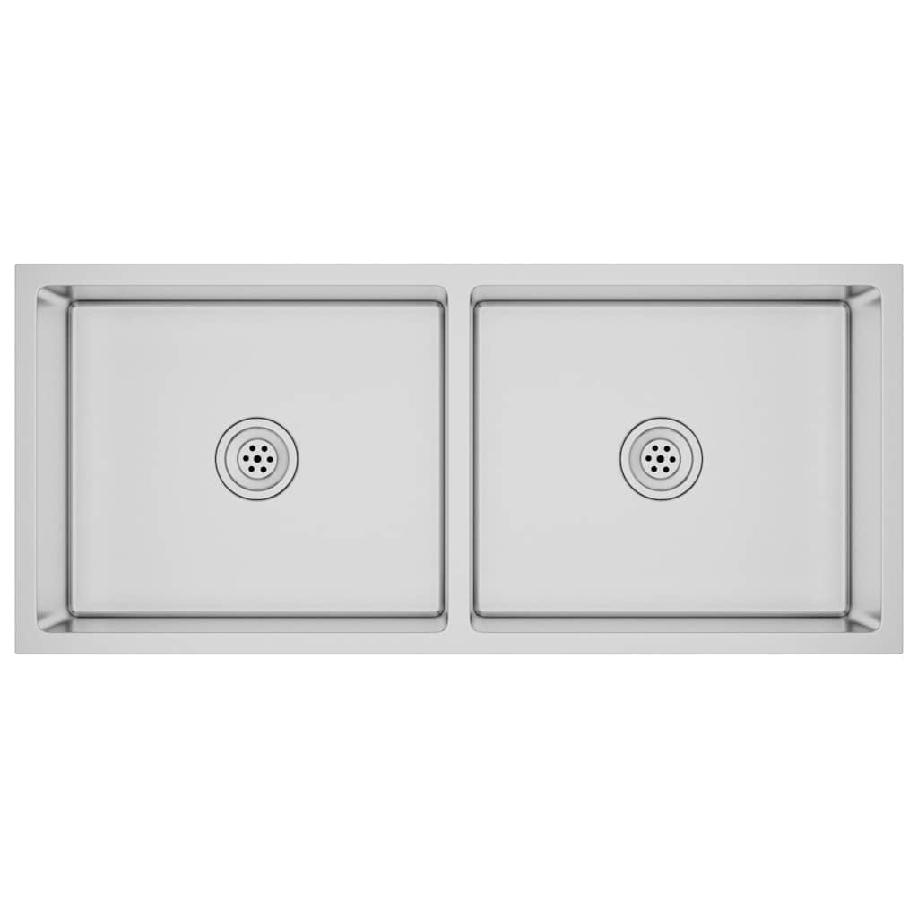 VidaXL Gootsteen handgemaakt roestvrij staal