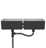 VidaXL Gootsteen handgemaakt roestvrij staal