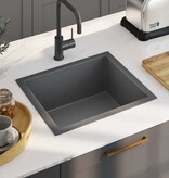 VidaXL Gootsteen handgemaakt roestvrij staal zwart