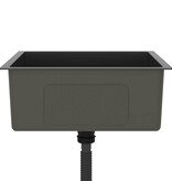 VidaXL Gootsteen handgemaakt roestvrij staal zwart