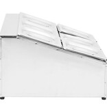 VidaXL Gastronormbakkenhouder met 6 GN 1/6 bakken roestvrij staal