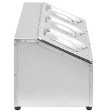 VidaXL Gastronormbakkenhouder met 3 GN 1/6 bakken roestvrij staal