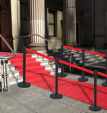 VidaXL Afzetpaal met band staal zwart