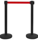 VidaXL Afzetpaal met band staal zwart