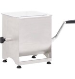 VidaXL Vleesmixer met bak roestvrij staal zilverkleurig