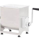 VidaXL Vleesmixer met bak roestvrij staal zilverkleurig