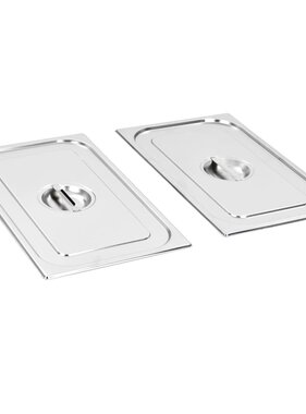 VidaXL Deksels 2 st voor GN 1/1 schalen roestvrij staal