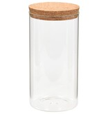 VidaXL Opbergpotten met kurken deksel 6 st 1400 ml glas
