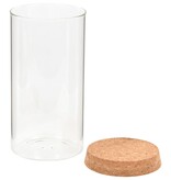 VidaXL Opbergpotten met kurken deksel 6 st 1400 ml glas