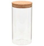 VidaXL Opbergpotten met kurken deksel 6 st 1100 ml glas