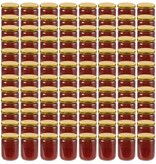 VidaXL Jampotten met goudkleurige deksels 96 st 230 ml glas