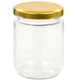 VidaXL Jampotten met goudkleurige deksels 96 st 230 ml glas