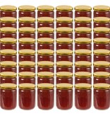 VidaXL Jampotten met goudkleurige deksels 48 st 230 ml glas