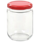 VidaXL Jampotten met rode deksels 48 st 230 ml glas