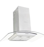 VidaXL Eilandafzuigkap 756 m³/u LED 90 cm roestvrij staal