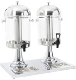 VidaXL Dubbele sapdispenser roestvrij staal 2x8 L