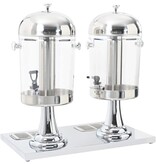 VidaXL Dubbele sapdispenser roestvrij staal 2x8 L