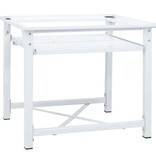 VidaXL Wasmachineverhoger met uittrekbaar schap wit