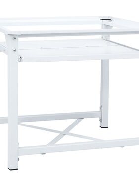 VidaXL Wasmachineverhoger met uittrekbaar schap wit