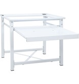 VidaXL Wasmachineverhoger met uittrekbaar schap wit