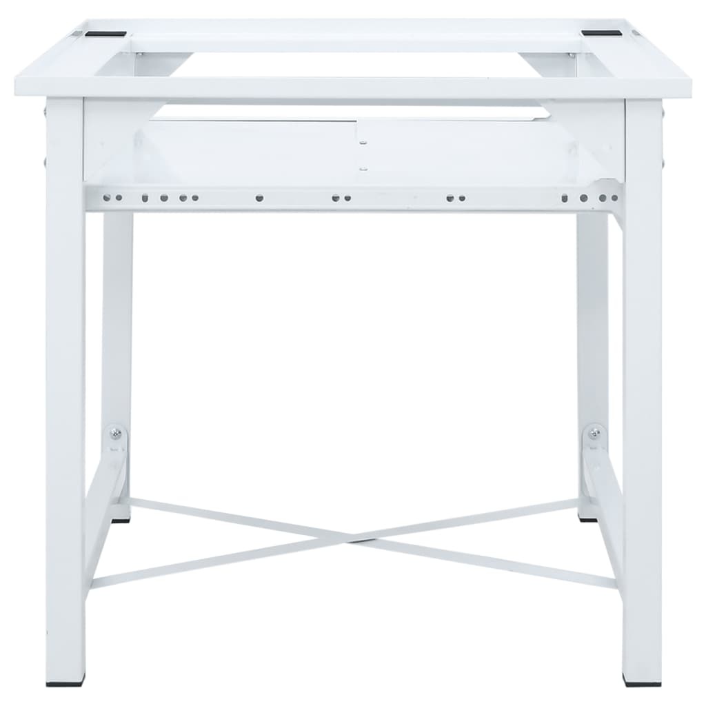 VidaXL Wasmachineverhoger met uittrekbaar schap wit