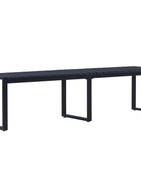 VidaXL Tuinbank 180 cm PS-plaat zwart