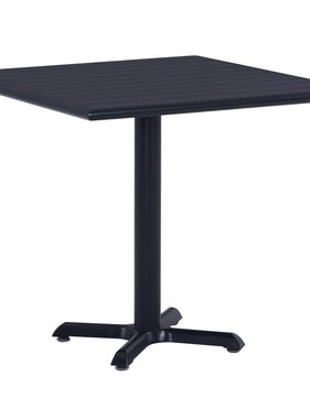 VidaXL Tuintafel 80x80x75 cm zwart
