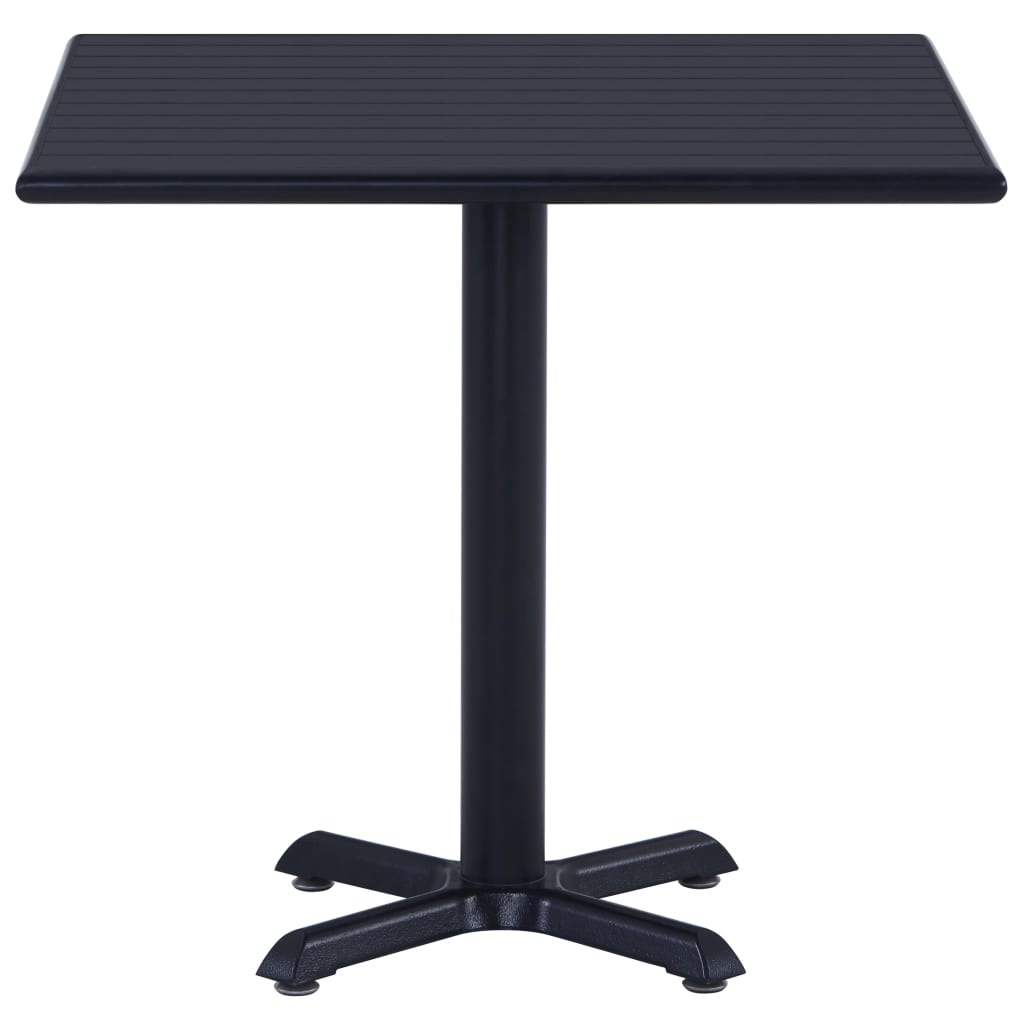 VidaXL Tuintafel 80x80x75 cm zwart