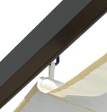 VidaXL Pergola met uitschuifbaar dak 3x3 m staal crémewit