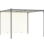 VidaXL Pergola met verstelbaar dak 3x3 m staal crèmewit