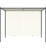 VidaXL Pergola met verstelbaar dak 3x3 m staal crèmewit