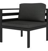 VidaXL 2-delige Loungeset met kussens aluminium antraciet