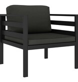 VidaXL 6-delige Loungeset met kussens aluminium antraciet