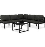 VidaXL 6-delige Loungeset met kussens aluminium antraciet