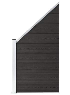 VidaXL Schuttingpaneel 95x(105-180) cm HKC grijs