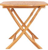 VidaXL 7-delige Tuinset inklapbaar massief teakhout