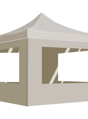 VidaXL Partytent inklapbaar met wanden 2x2 m aluminium crème