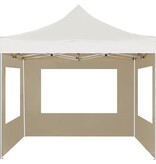 VidaXL Partytent inklapbaar met wanden 2x2 m aluminium crème