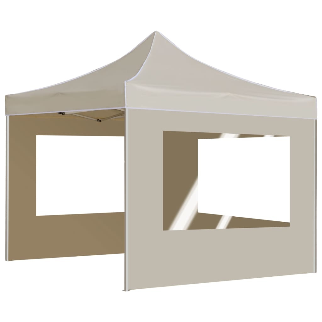 VidaXL Partytent inklapbaar met wanden 2x2 m aluminium crème