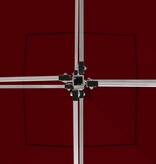 VidaXL Partytent professioneel inklapbaar 2x2 m aluminium bordeauxrood