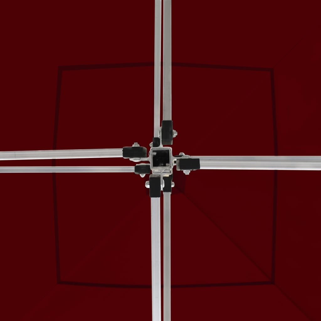 VidaXL Partytent professioneel inklapbaar 2x2 m aluminium bordeauxrood