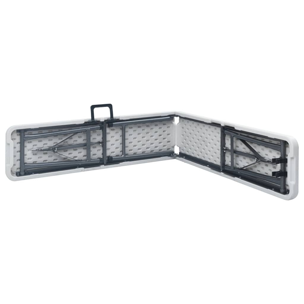 VidaXL Tuinbanken inklapbaar 2 st 180 cm HDPE wit