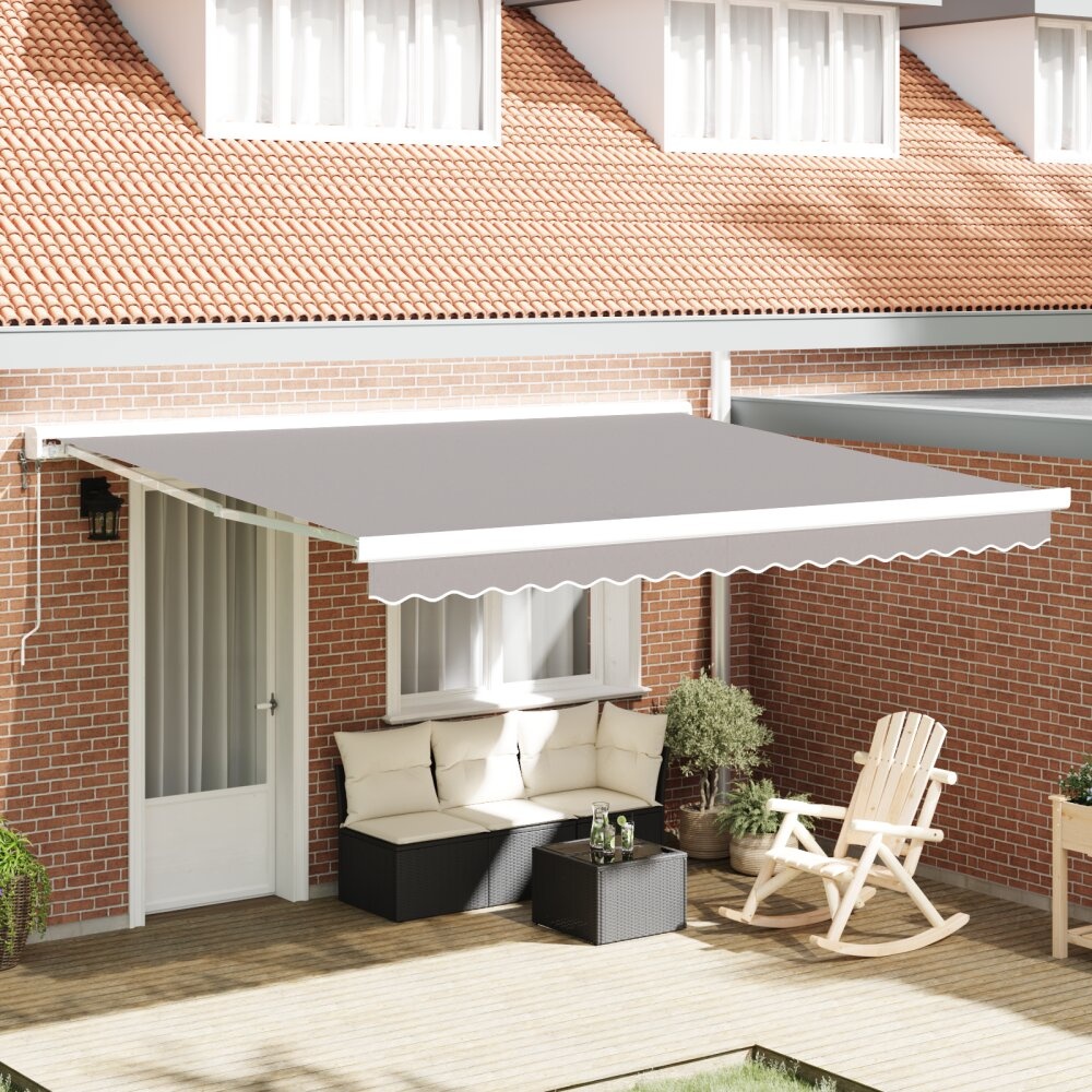 VidaXL Luifel Vervangstof voor 4x3.5 m Frame Lichtgrijs