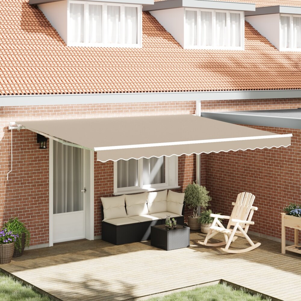 VidaXL Luifelstof voor 4.5x3.5 m frame Beige